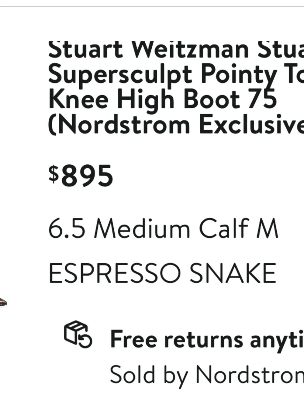 Stuart Weitzman Snake-Print Brown Over-the-Knee Boots